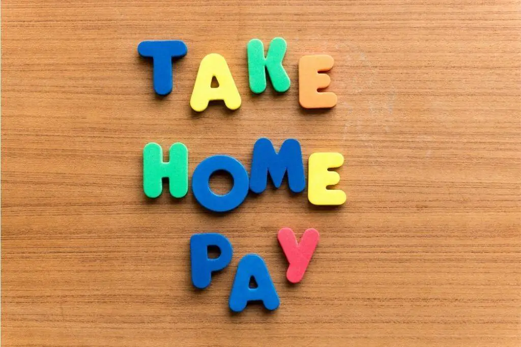 text saying take home pay - use correct income base for budget