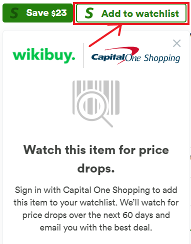 price notifications with wikuibuy
