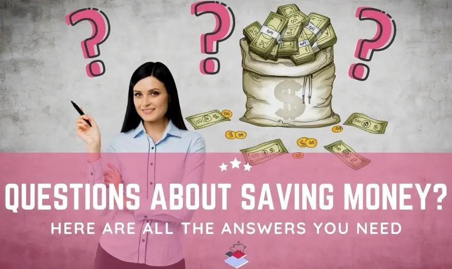 Questions about saving money - bag of cash and a lady