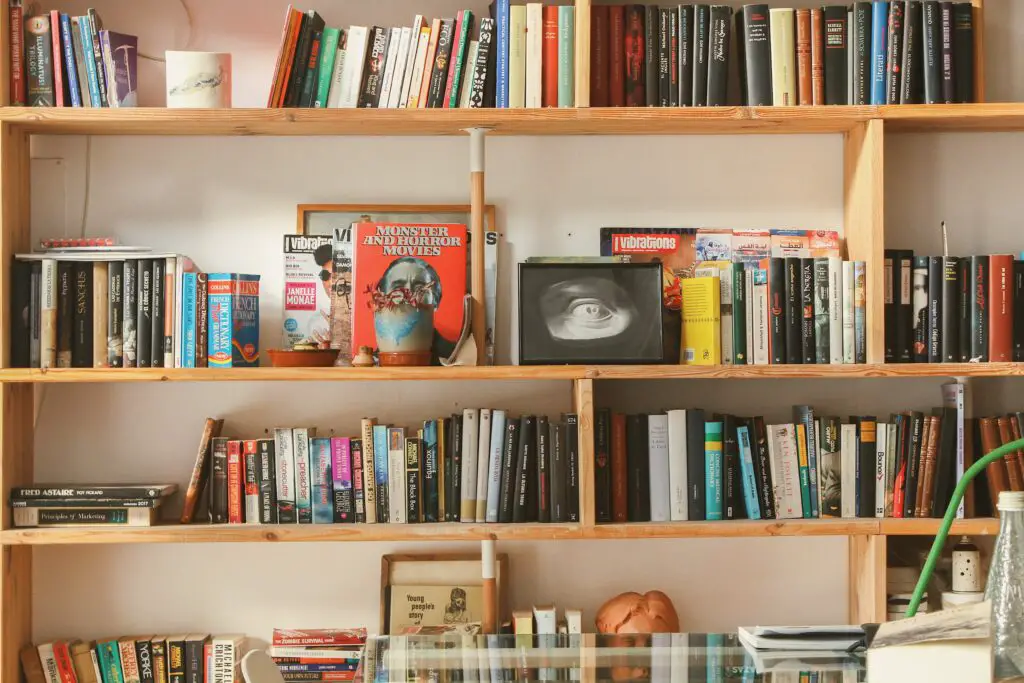 books in shelf inside room - how to save money on books