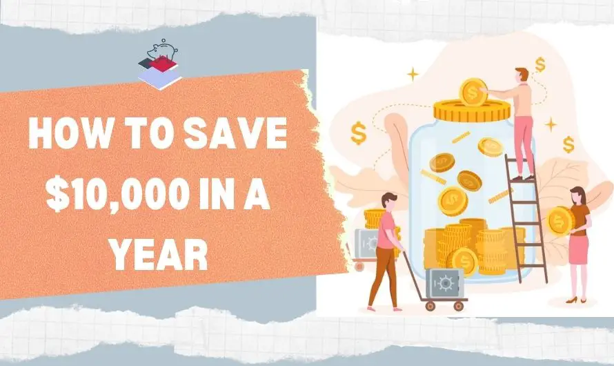 how to save $10000 in a year vector image