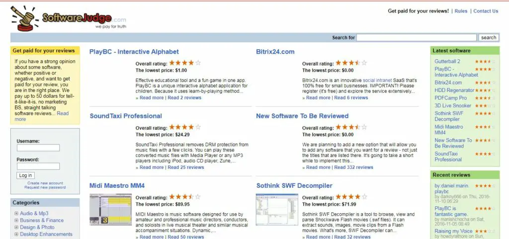 best websites to earn stuff software judge