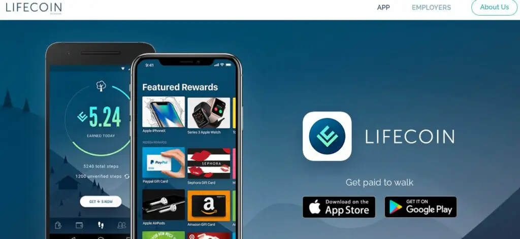 screenshot of LifeCoin web page