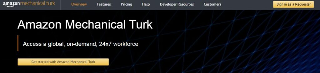 best websites to earn stuff mechanical turk amazon screenshot