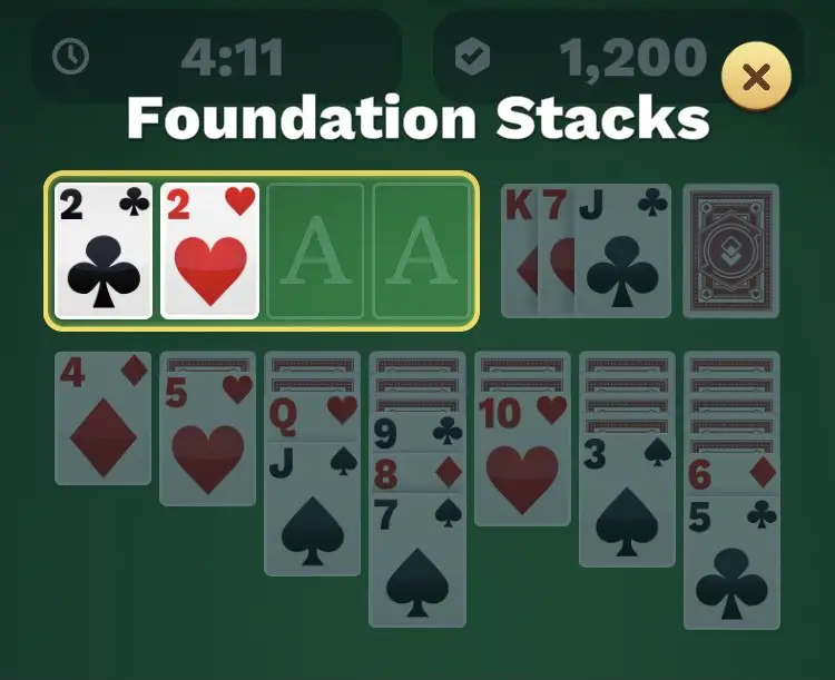 screenshot of how to play solitaire cube app