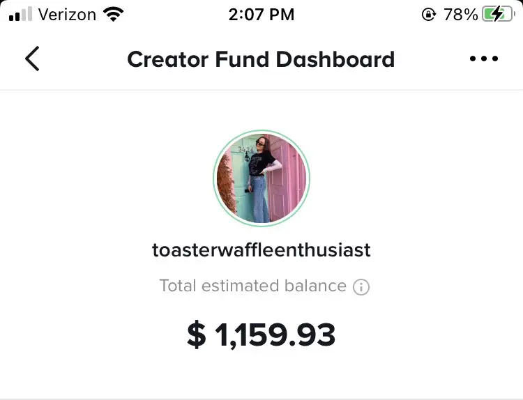 tiktok creator fund account