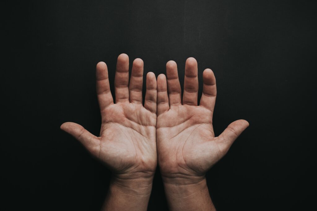 photo of person open hands